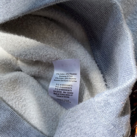 Aritzia Tna Warm Up 1/5 Zip Sweater Two Tone Blue/Grey - Picture 3 of 4